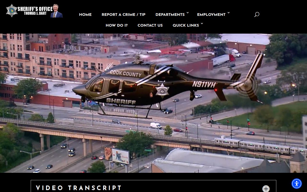 Cook County Sheriff's Office screenshot