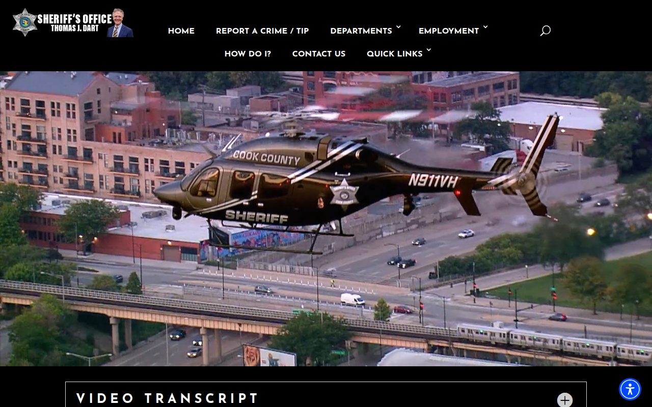 Cook County Sheriff's Office screenshot