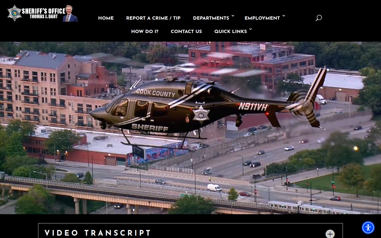 Cook County Sheriff's Office screenshot