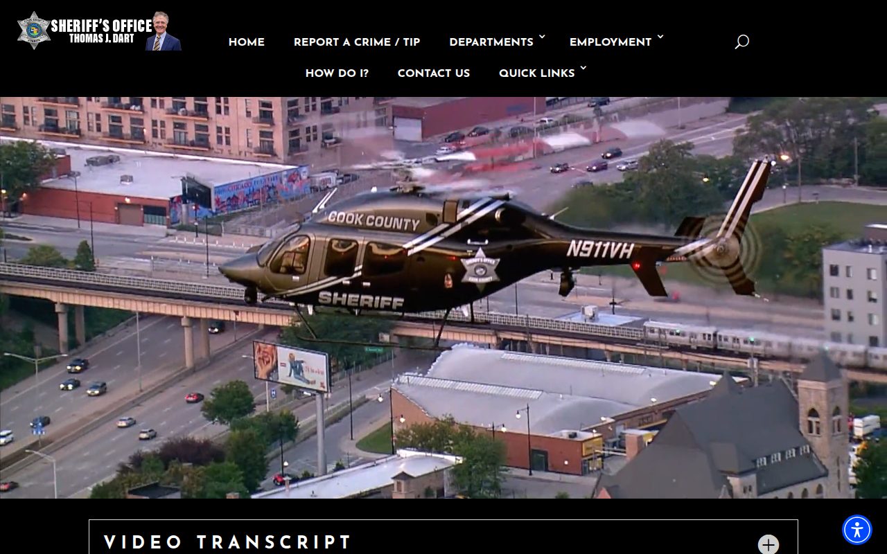 Cook County Sheriff's Office screenshot