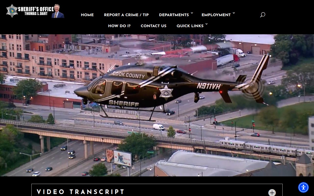Cook County Sheriff's Office screenshot