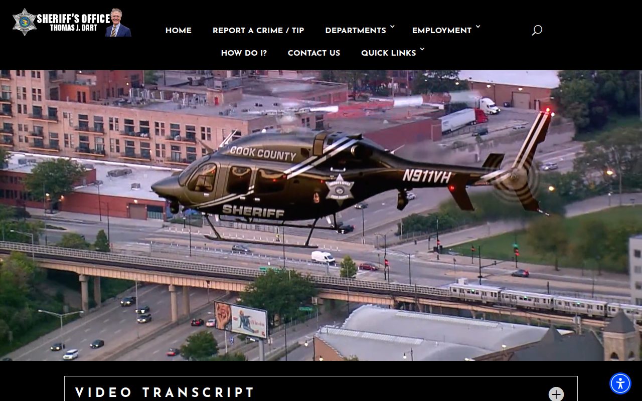 Cook County Sheriff's Office screenshot
