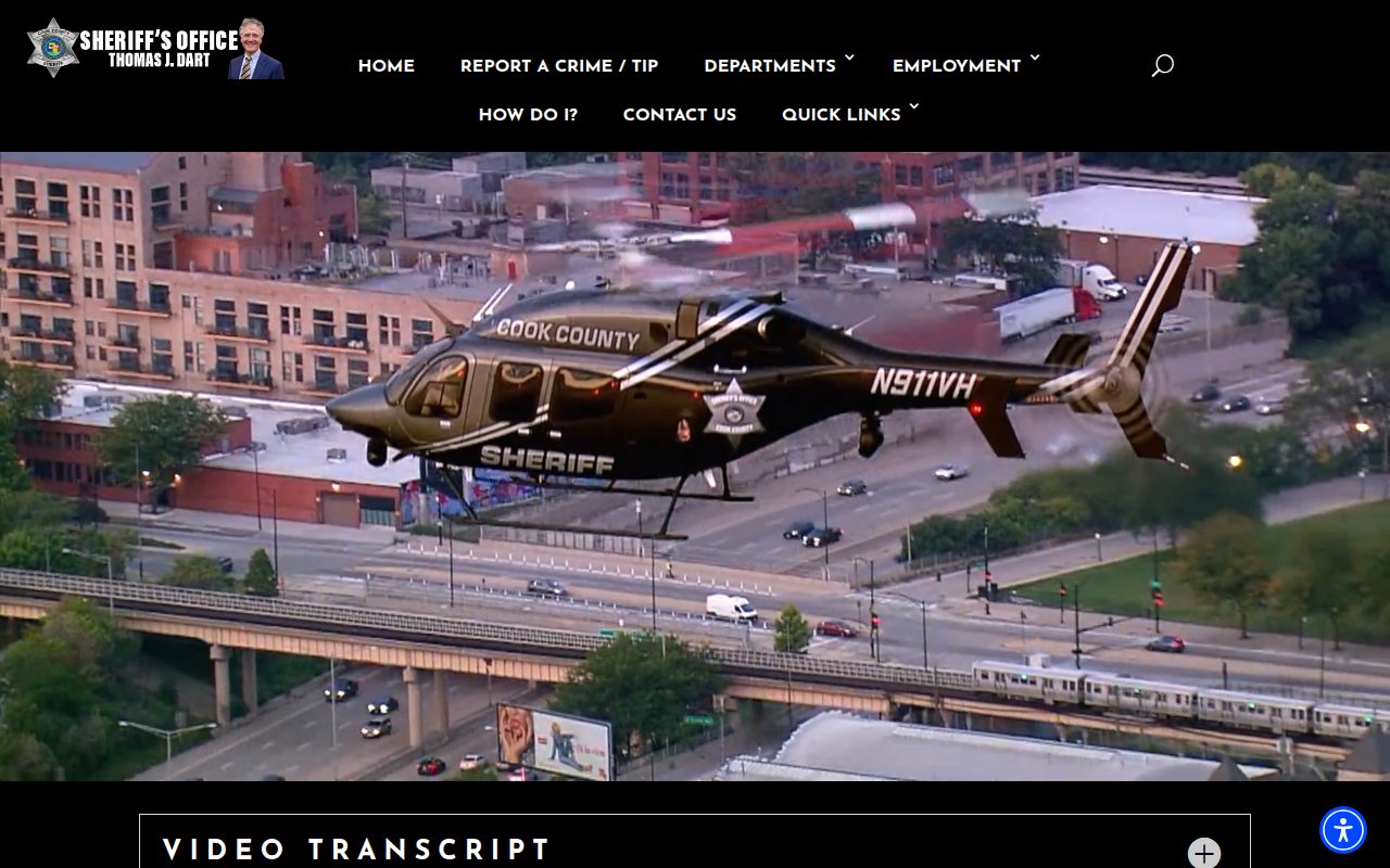 Cook County Sheriff's Office screenshot