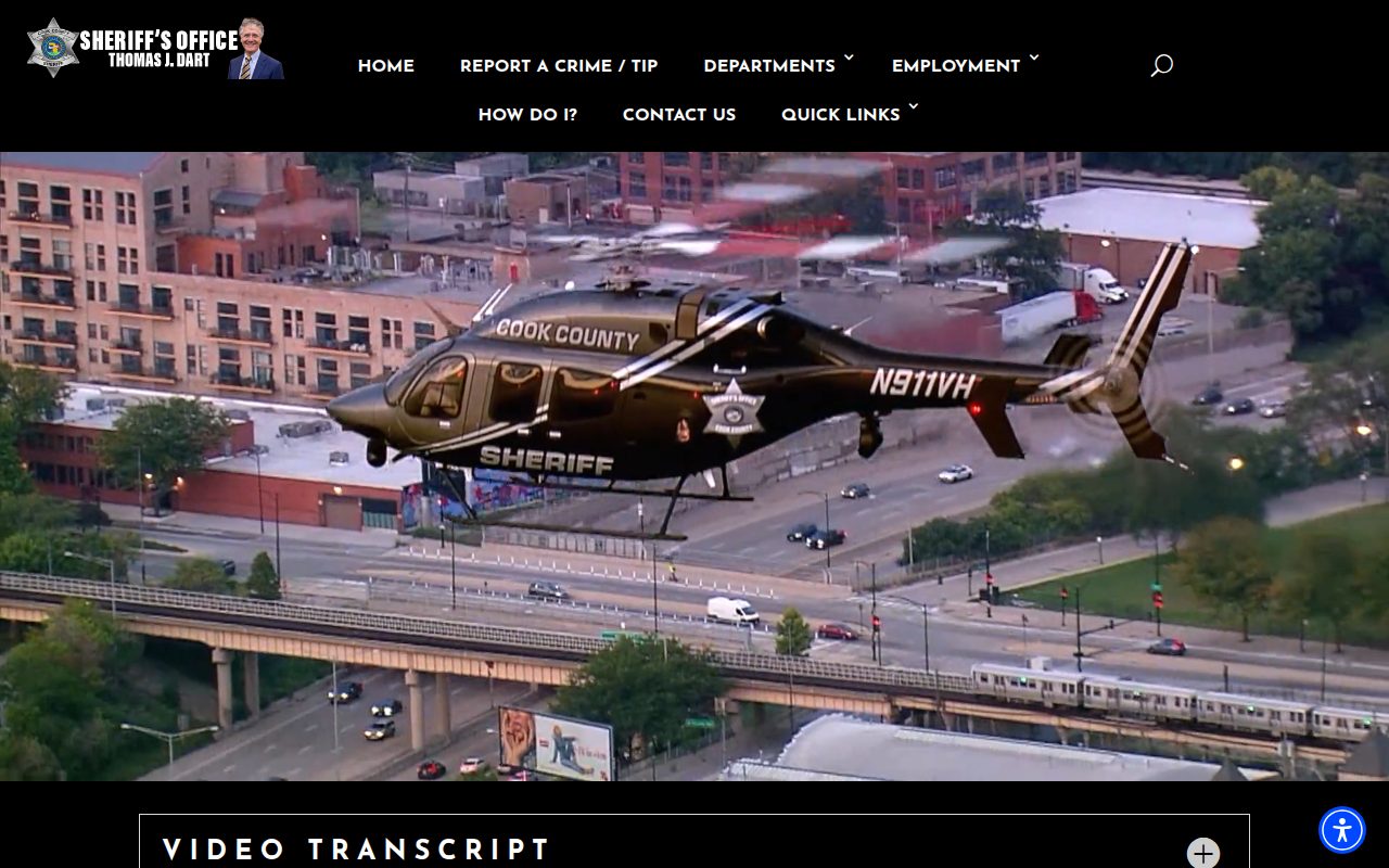 Cook County Sheriff's Office screenshot