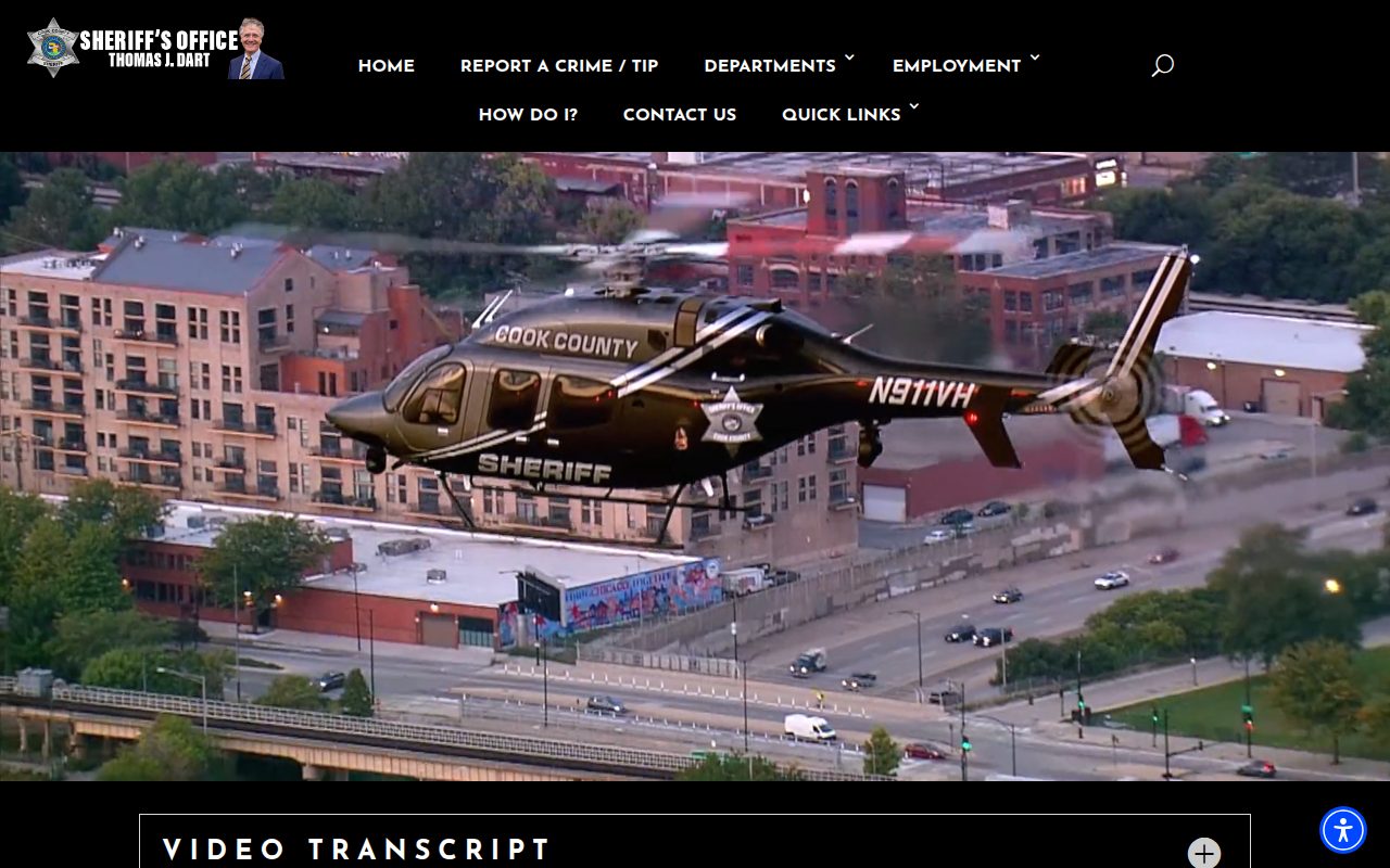 Cook County Sheriff's Office screenshot